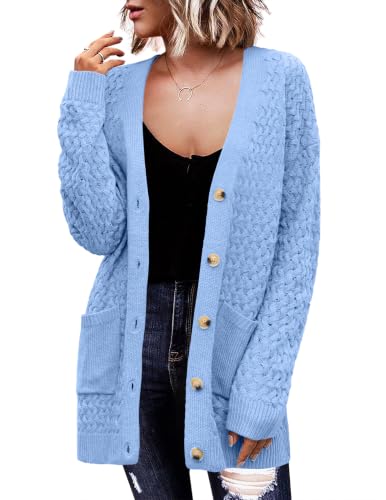 Image of Zeagoo Cardigan Sweaters for Women Long Sleeve Fall Clothes Button Down Top