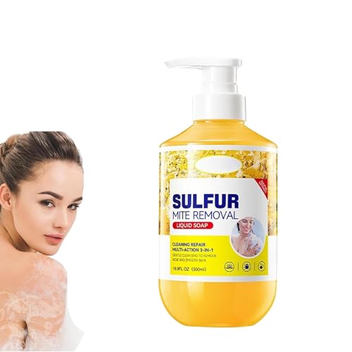 Gel De Baño Con Azufre Para Refrescar La Piel, Limpiador Multiacción, Sensación Equilibrada Y Aroma Fresco Y Ligero, Uso Diario Suave (1pcs)