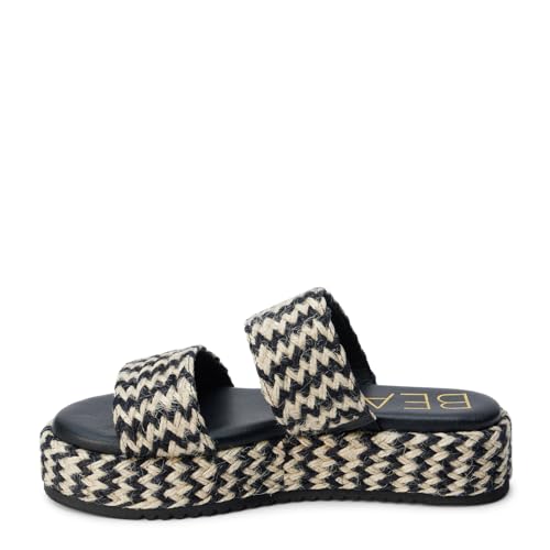 BEACH by Matisse Womens Borderline Espadrille Platform Casual Sandals Casual Mid Heel 2-3" - Black4