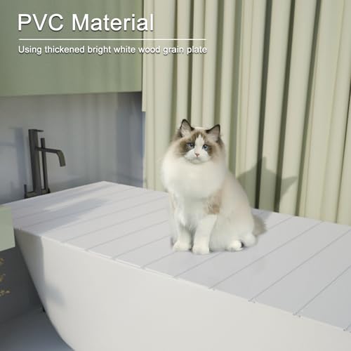 Plateau de baignoire pliable en PVC | Couvercle isolant de bain - 5