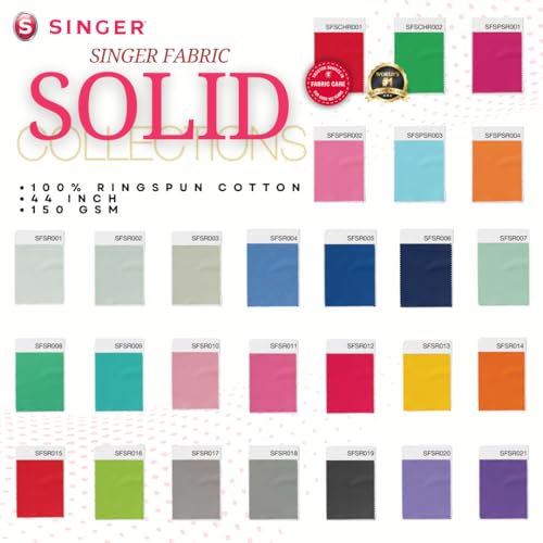 Image of SINGER Fabrics, 100% Cotton, Peach Echo Solid, DIY Quilting and Crafting Fabric for Sewing, 44 Inch Wide, 2 Yard Precut