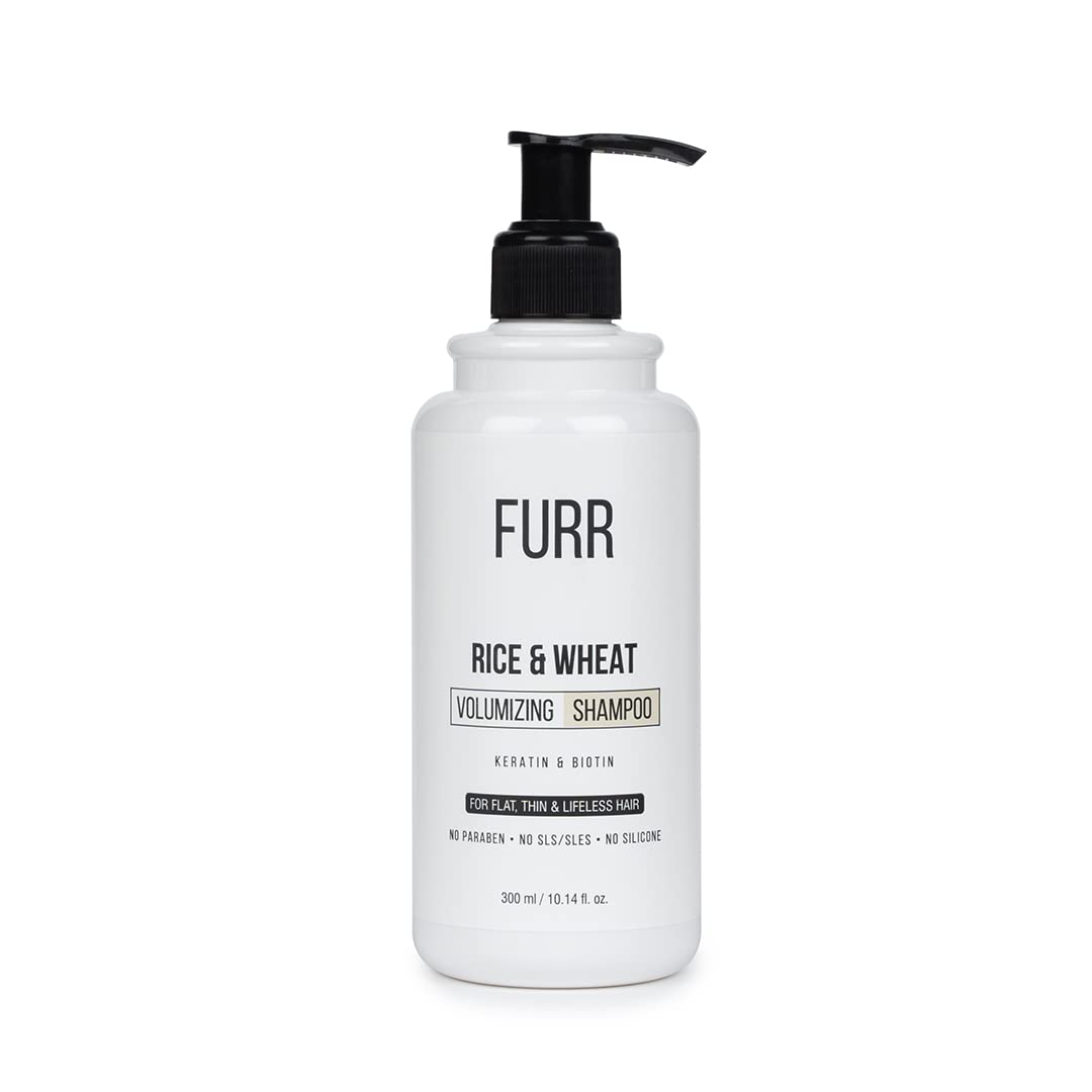 FURR Rice and Wheat Volumizing Shampoo - 300ML | Volumizes Hair | For Flat, Thin and Lifeless Hair | Goodness of Rice and Wheat…