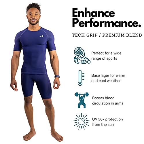Image of CompressionZ Men's Short Sleeve Compression Shirt - Athletic Base Layer