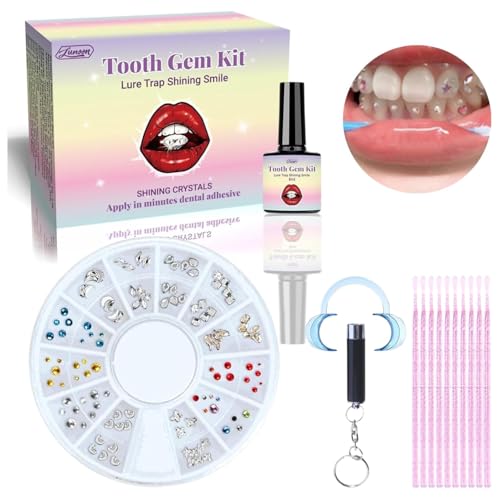 Tooth Gem Kit, DIY Crystals Jewelry Kit Teeth Gems Kit, 2025 New Professional Fashionable Y2k Tooth Gems Kit for Teeth, Teeth Jewelry Starter Kit