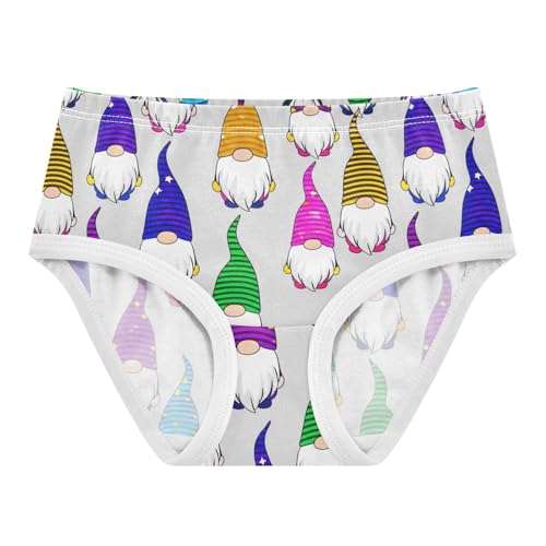 Joisal Cotton Toddler Girls Underwear Cute Gnomes Colorful Panties Little Girl Bright Underpants Briefs 2t