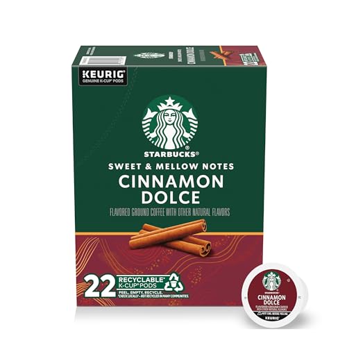 Image of Starbucks K-Cup Coffee Pods, Flavored Hot or Iced Coffee, Cinnamon Dolce, 22 Keurig Pods