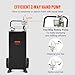 VEVOR 30 Gallon Gas Caddy, Fuel Storage Tank with Wheels, Portable Fuel Caddy with Manual Transfer Pump, Gasoline Diesel Fuel Container for Cars, Lawn Mowers, ATVs, Boats, More, Black