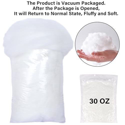 Image of winemana 30oz Christmas Fake Snow Decor, Artificial Snow for Indoor Decorating, Cotton Like Fluffy Snow Stuffing for Winter Mantle Village Houses Christmas Tree Craft White Snow Decor