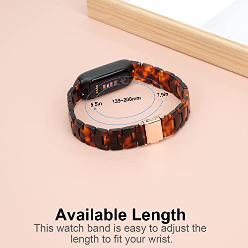 Correa Compatible para Fitbit Inspire 3 Mujer, Resina miniatura 4