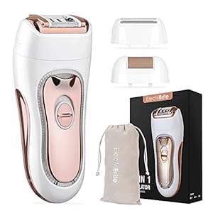 Epilierer Damen, ElectriBrite kabelloser Epilator für langanhaltende Haarentfernung, Epilieren & Rasieren, Epiliergerät Damen mit Led-Licht für Achseln und Bikinizone, USB-Aufladung (Roségold)
