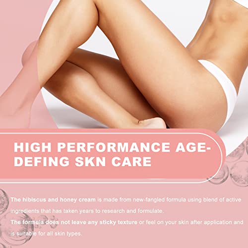 Hibiscus & Honey Firming Cream - Neck & Skin Tightening Lotion With Collagen & Hyaluronic Acid - 4 Fl Oz #TOP1