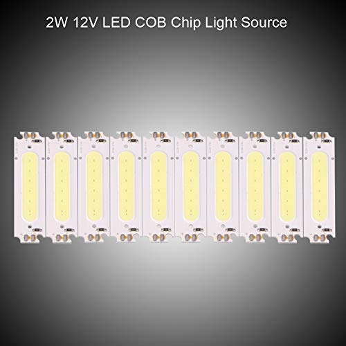 10 Piezas Fuente de Luz COB 12V 2W LED Tiras Blanco Calido miniatura 2
