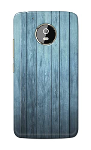 Image of Printed Hard Back Cover Case for Motorola Moto G5+ Plus Back Cover (Wooden Blue) -702
