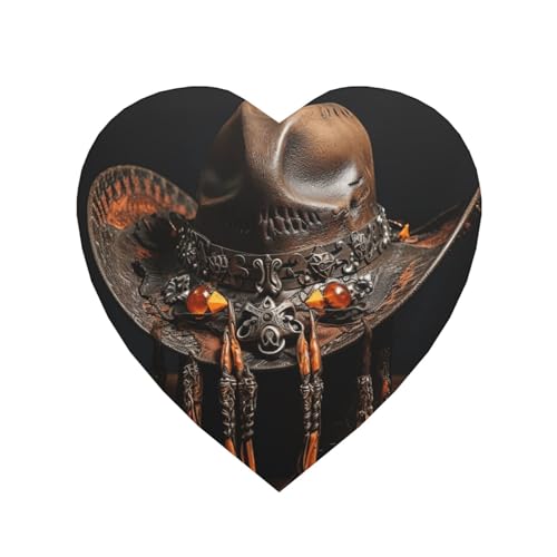 American West - Imanes de nevera con impresión de sombrero de rodeo fuertes, para cocina, pizarra blanca, taquilla de oficina