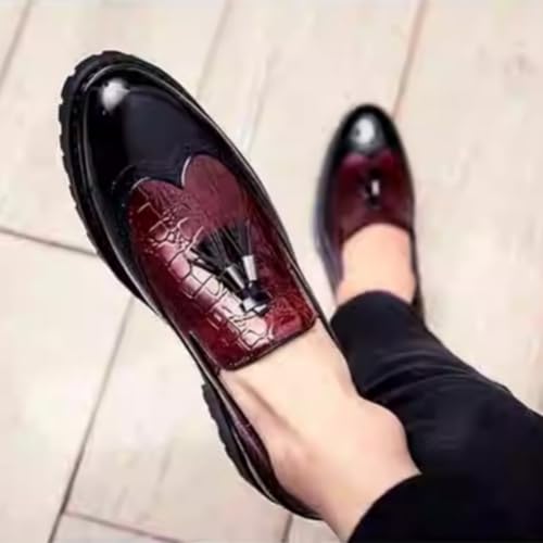 Mocasines con borlas ANUFER para hombre con diseño wingtip brogue formal 6