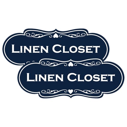 Panneaux de placard en lin bicolore bleu et blanc grand format de rangement