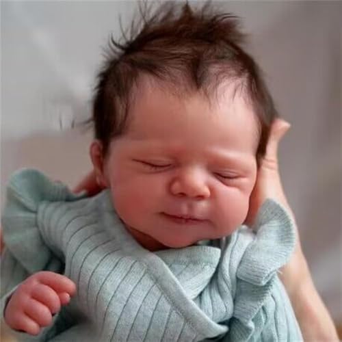 Zero Pam Reborn Baby Dolls 18 inch Soft Silicone Baby Dolls Soft Body Sleeping Realistic Newborn Doll Like A Real Baby for Girl Boy Gifts with Feeding Accessories