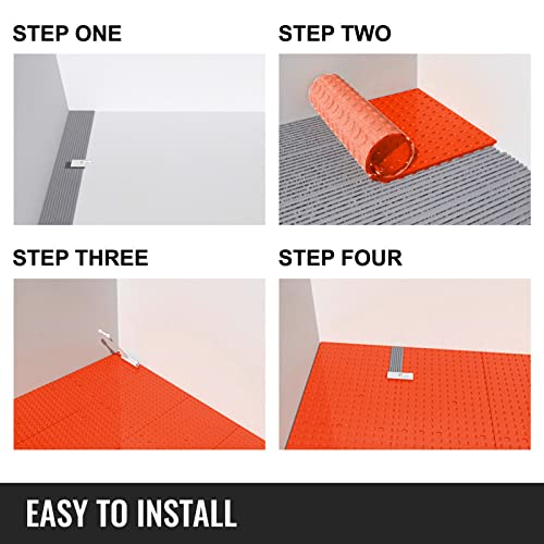 YJINGRUI Dichtbahn Abdichtung 30x1,15m - Wasserdichte Entkopplungsmatte Für Bad & Dusche