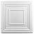 Art3d Decorative Drop Ceiling Tile 2x2 Pack of 12pcs, Glue up Ceiling Panel Square Relief in Matt White