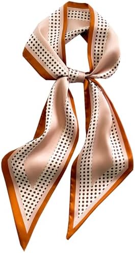Roizsx fashion satin scarf for hair beach head wraps neck scarves for women lightweight handbag accessories