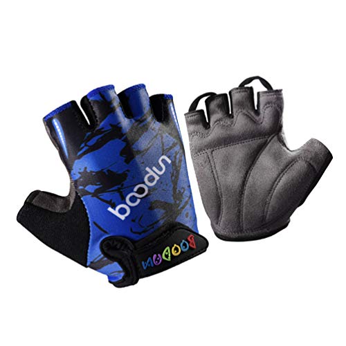 Luvas infantis para esportes ao ar livre da Lioobo, luvas antiderrapantes respiráveis, para treino,