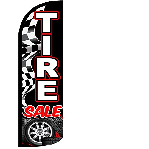 4 Less Co TIRE SALE - Windless Swooper Flag Feather Banner Sign 3x11.5 ft Tall (Flag Only) kq