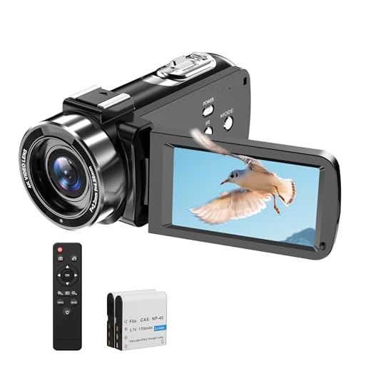 KOMERY 4K Camcorder Video Camera UHD 56MP Night Vision YouTube Camera 16X Digital Zoom 3.0 Inch IPS Screen 4K Video Camera for Filming with Camera Remote Control, Batteries(Black)