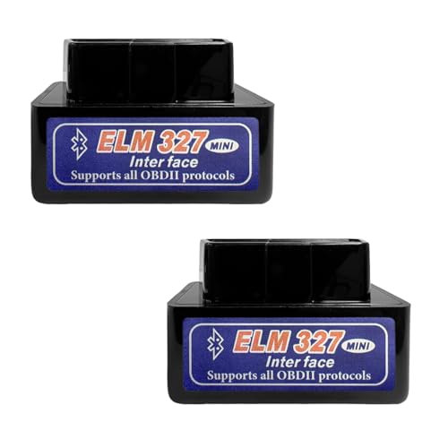 KVAEY 2 PCS OBDII Car Auto Diagnostic Scanner, ELM327 Automotive Bluetooth Scan Tool and Code Reader, Professional Car Bluetooth Engine Fault Code Reader, Universal Car Accessories (Black & Blue)