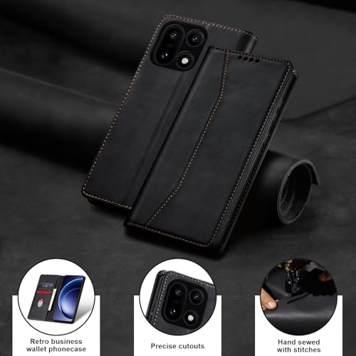 Image of Jasonyu Flip Wallet Case for OnePlus 15 5G,Black