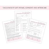 Vacuum Butt Lift Therapy Intake, Consent, and Aftercare Form | 75 Pack | 8.5x11
