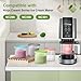 GuanQiao 4 Pack Creami Pint Containers and Lids for Ninja, Compatible with Ninja NC299 NC300 NC301 Series Creami Maker Machine Accessories, BPA Free & Dishwasher Safe, Assorted Colors