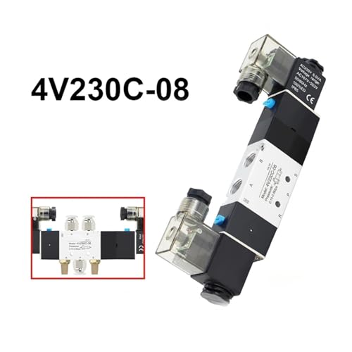 Distributeur 4V230-08C 5 voies 3 positions à commutation rapide double bobine - 4