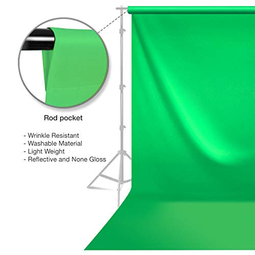 Julius Studio JSAG510 Fotostudio-Hintergrund, 1,5 m (B) x 3 m, Grün – Bild 5