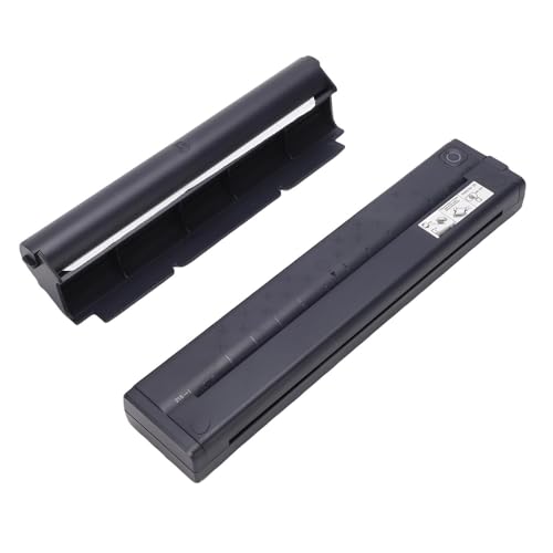Image of Asixxsix Thermal Printer, 2000mAh Battery Bluetooth 5.4 Portable Printer, Wireless with Thermal Paper Bracket Carry Case 3 Rolls Paper Support 8.5x11 Inch for Travel Office Car Home (Black)