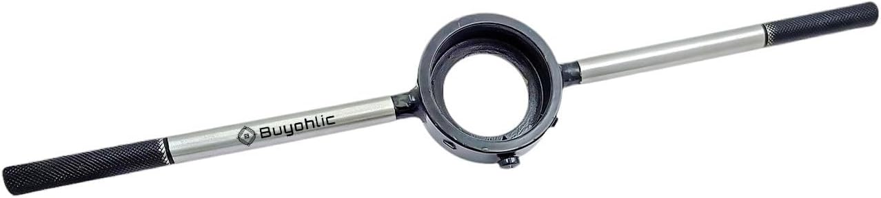 Heavy Duty Round Die Stock Handle Knurled Body -Threading Hand Tool (13/16" Inch)