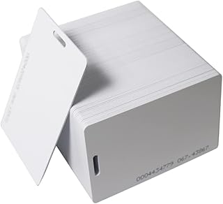 100 PCS 125KHz RFID Proximity ID Cards with Slot Hole Punch Key Token Tag Card for Entry Access Control System for Electronic Door Cabinet Lock EM4100 TK4100, Read Only