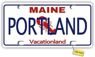 License Plate Maine State 1987 Vacationland - Portland Printed Auto Truck Car Motorcycle Front Tag Metal License Plate 6"x12"