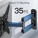 PERLESMITH TV Wall Bracket for 26-60 inch TVs, Swivel Tilt Extend Wall Mount for Flat & Curved TV up to 35kg, Max.VESA 400x400mm - Image 5