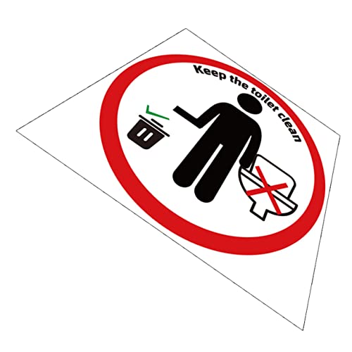 Alipis Toilet Seat Cover Decal Removable Bathroom Adhesive Wall Sticker Decorative Sticker for Smooth Surfaces for Public Restrooms Easy Installation