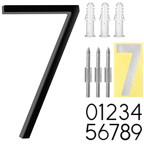 Metal House Numbers For Outside, Black Stainless Steel Address Sign, Modern Address Plaque Floating House Number For Mailbox Yard Street Door Decor (7) #TOP1