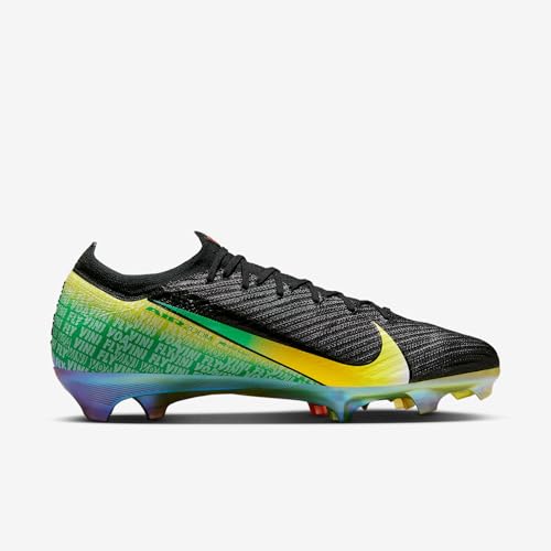 Nike Mercurial Vapor 16 Elite Vini Jr. FG Low-Top Soccer Cleats (Black/Green Spark/Soar/Dynamic Yellow)3
