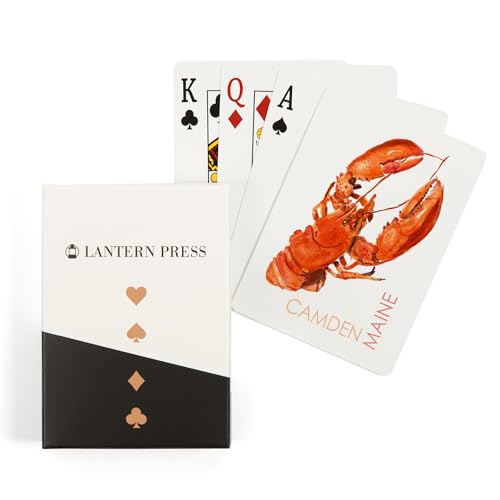 52 Naipes Poker Camden Maine, Langosta Acuarela