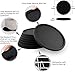 UTRO Silicone Drink Coasters Set of 8 - Non-Slip Round Soft Coaster Rubber Cup Pad Mat - Tabletop Protection – Easy to Clean - Black