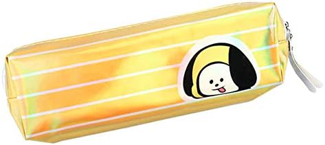 Cianowegy KPOP BTS Cartoon Pen Case Pencil Bag Pouch Laser Colorful Makeup Bag Cosmetic Bag for Fan(CHIMMY)
