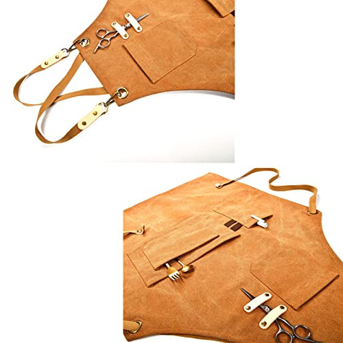 Grembiule da Cowboy per Uomo Grembiule da Barbecue in Denim per Donna Grembiule Jean per Parrucchiere con Tasche Tela per fiorista