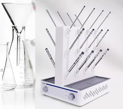 Lab Electric Drying Rack, Test Tube Bottle Drying Machine with Duct, RT~85? Outlet Wind Temperature, 0~1h Timing, Cleaning Equipment, for Glass Test Tubes and Beakers