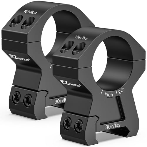 EZshoot 1 inch Scope Rings Mount - 20mm High Profile Mounts Rings - Compatible with Picatinny Rails and More - 2 Pieces