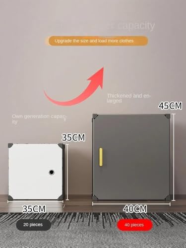 Image of Plastic Wardrobe for Clothes | Plastic Almirah for Kids | 12-Cube Baby Cupboard for Clothes Storage | Portable Collapsible Wardrobe | DIY Kids Almirah for Bedroom - Cute Animal Print