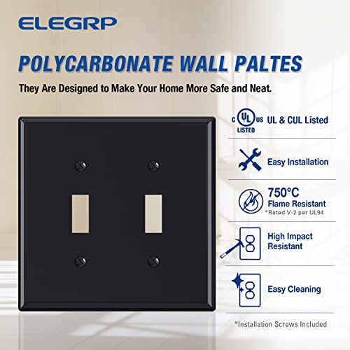 Plaque murale interrupteur bascule ELEGRP 2 postes thermoplastique - 4