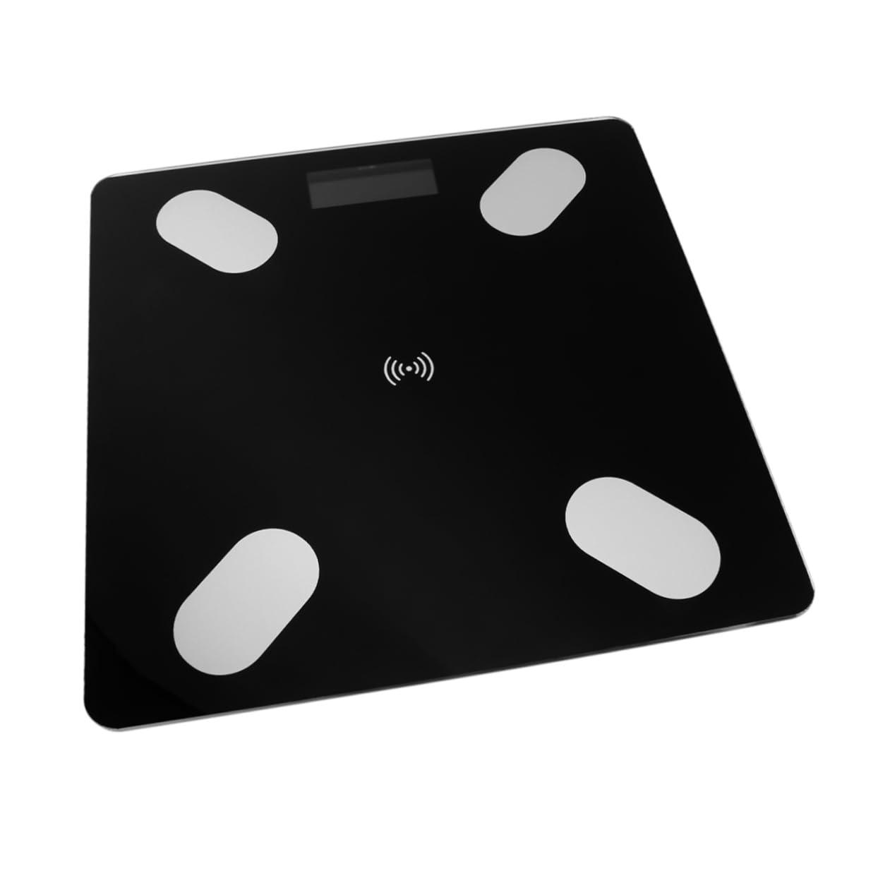 Bilancia Impedenziometrica Smart Nera in Abs e Vetro Temperato | LED Digitale, Sincronizzazione Automatica Smartphone, Trasmissione Wireless
